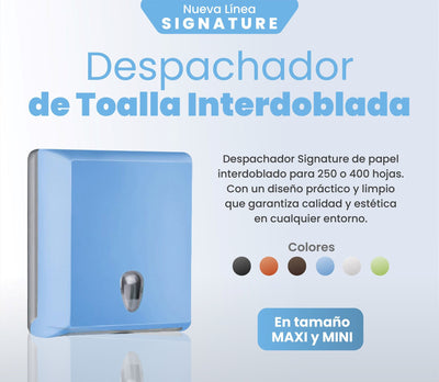 Despachador Signature Toalla Interdoblada Maxi Azul