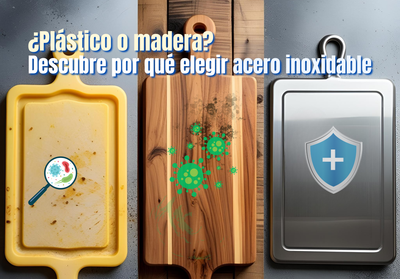 ¿Por qué cambiar tus tablas y utensilios de cocina de plástico o madera por acero inoxidable?