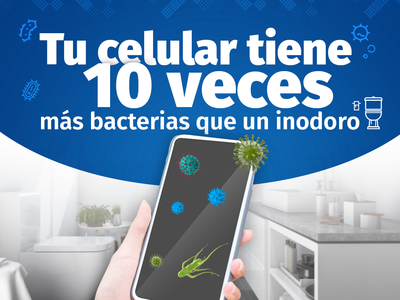 Tu celular tiene hasta 10 veces más bacterias que un inodoro