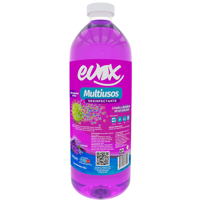 Evox Multiusos Desinfectante Lavanda - Litro - Grupo COMSA
