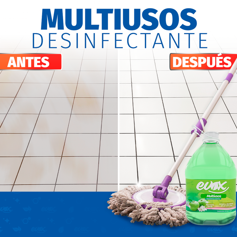 Evox Multiusos Desinfectante Manzana Verde 1 Litro